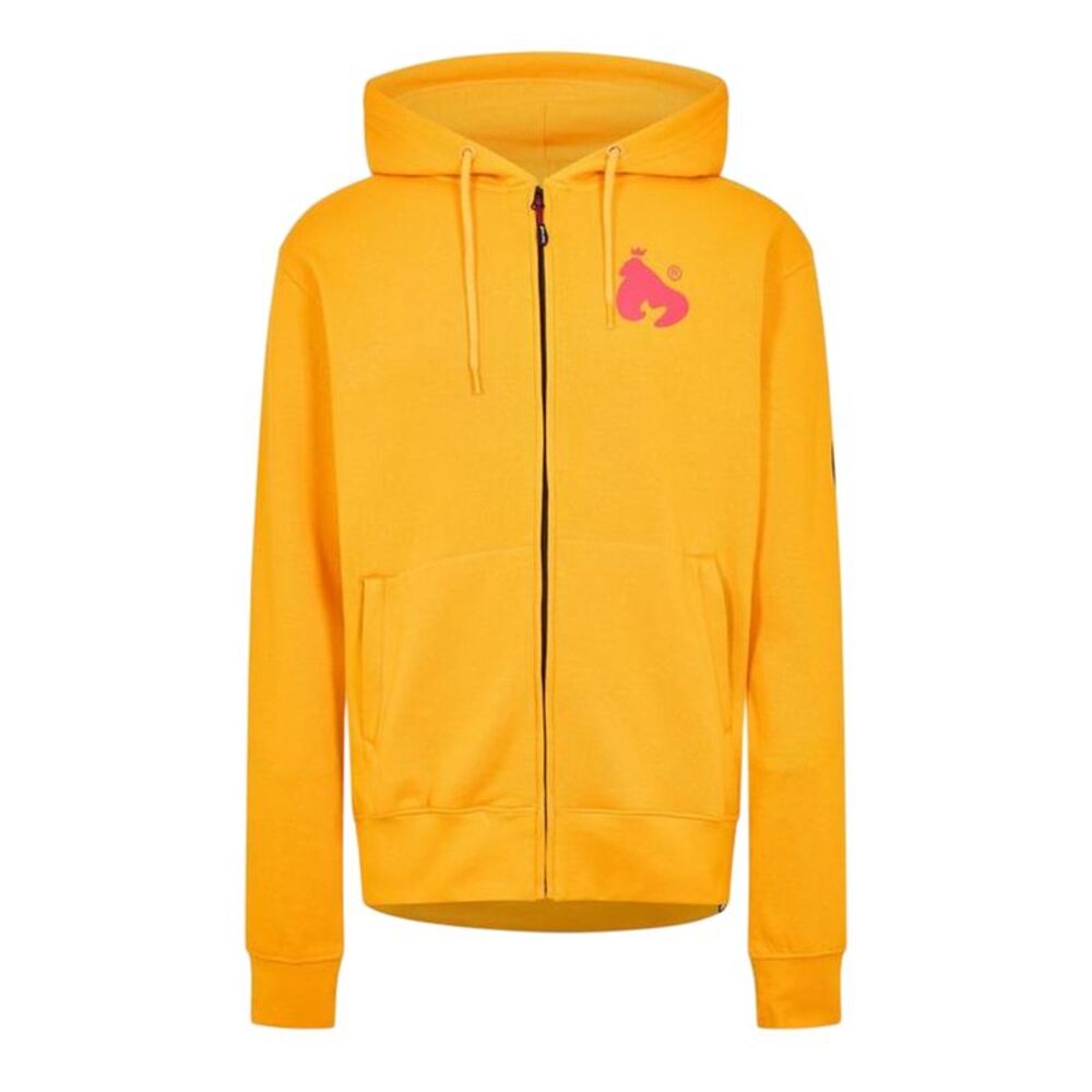 Money Mens Back Print Full Zip Hoodie / Yellow